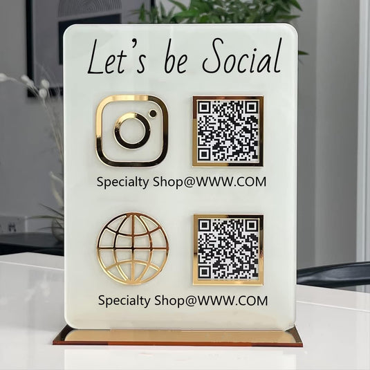 Acrylic QR Code Signs