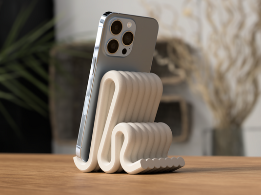 Modern Flow Phone Stand | Desk Accessory