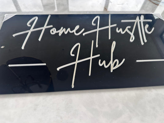 Custom 3D Acrylic Sign with Backplate, Business Wedding Home Decor, Personalized Wall Art