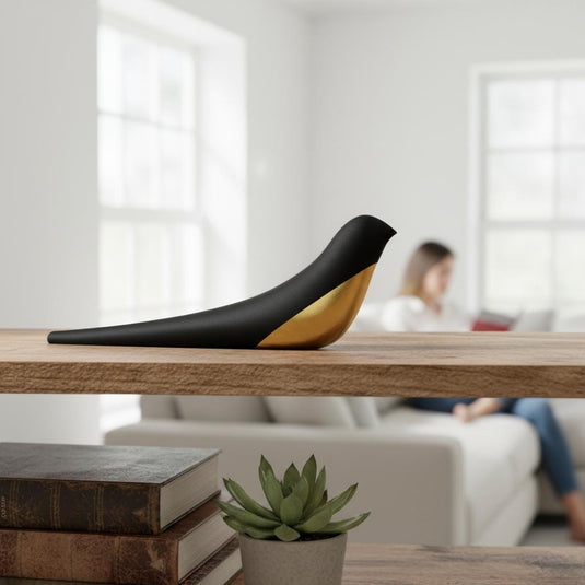 Set of 2 Minimalist House Bird Sculpture | Scandinavian Home Decor | 3D Printed — view 4
