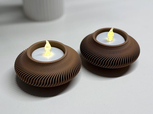 Set of 3 Japandi Modern Tealight Holders, Lantern Decor — view 3