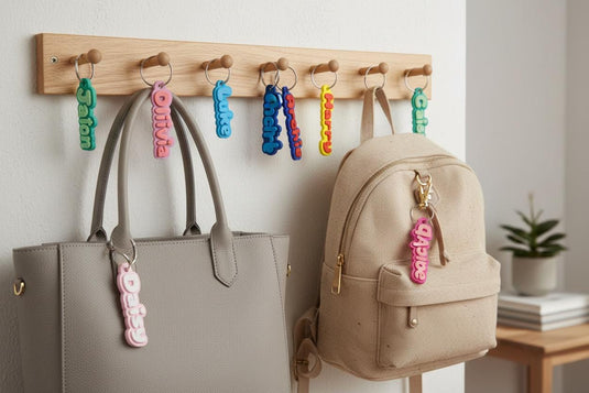Custom 3D Printed Name Keychain | Personalized Backpacks & School Name Tag — view 6