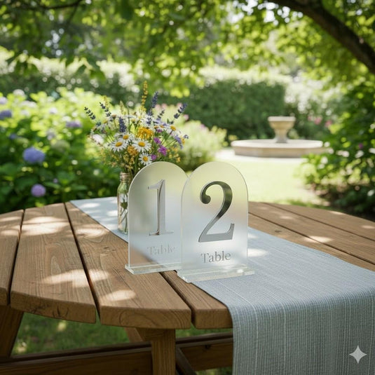 Custom Acrylic Wedding Table Numbers, Modern Event Decor, Sleek Party Signage — view 6
