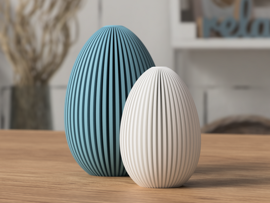 Easter Decor - Ribbed Design Easter Eggs