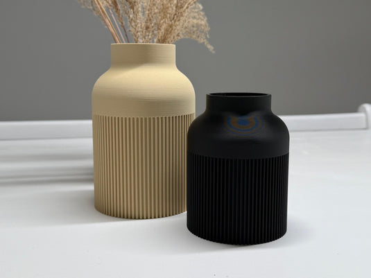 Japandi Vase - Bamboo Fluted