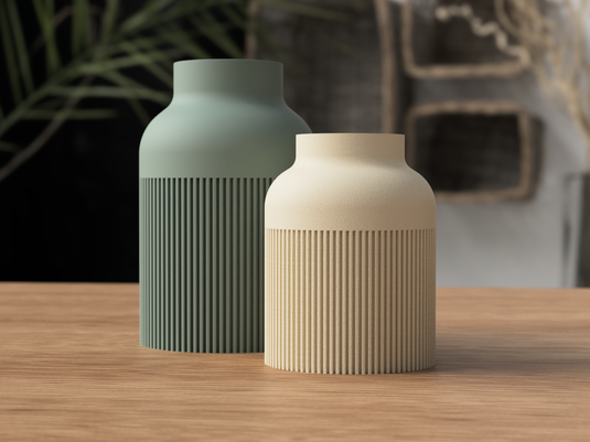 Japandi Vase - Bamboo Fluted