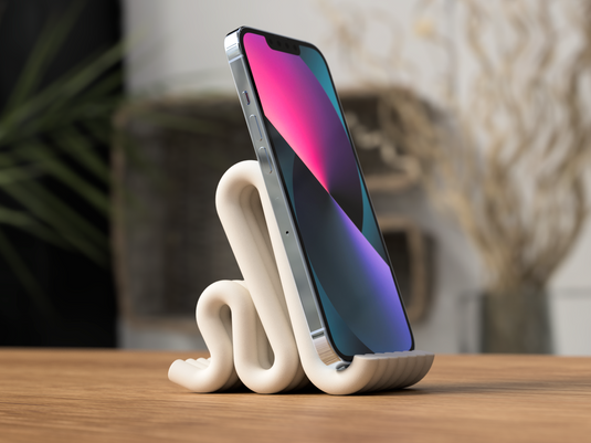 Modern Flow Phone Stand | Desk Accessory