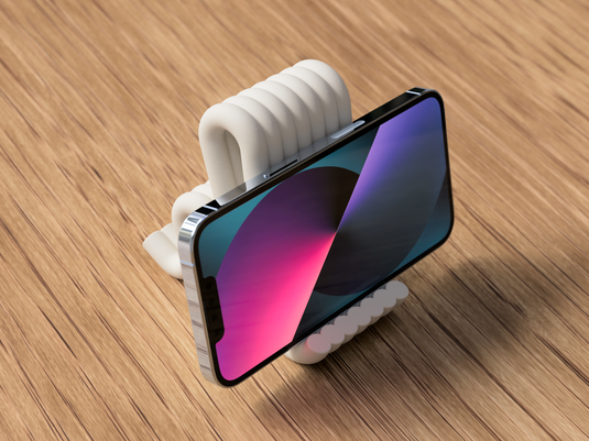 Modern Flow Phone Stand | Desk Accessory