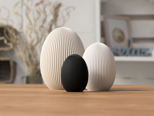 Easter Decor - Ribbed Design Easter Eggs