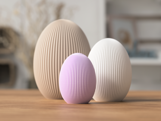 Easter Decor - Ribbed Design Easter Eggs