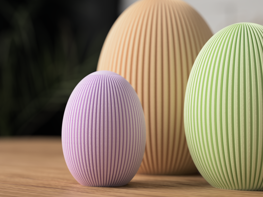 Easter Decor - Ribbed Design Easter Eggs