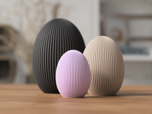 Easter Decor - Ribbed Design Easter Eggs
