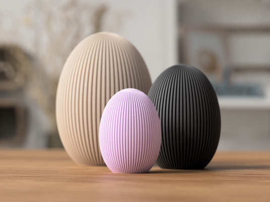 Easter Decor - Ribbed Design Easter Eggs