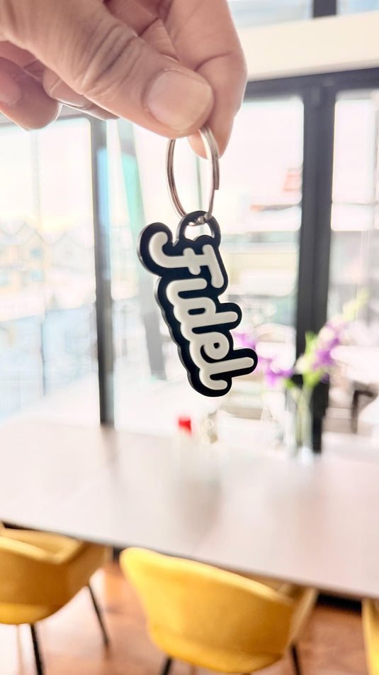 Custom 3D Printed Name Keychain | Personalized Backpacks & School Name Tag — view 7