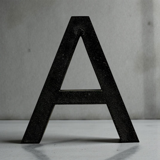 Custom 3D Letter - Black Wall Art  | Store Sign | Nursery Room Decor | Customizable Lettering — view 4