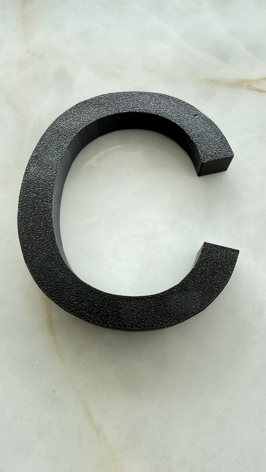 Custom 3D Letter - Black Wall Art  | Store Sign | Nursery Room Decor | Customizable Lettering — view 6