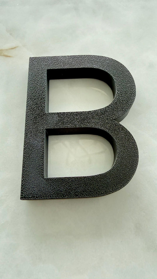 Custom 3D Letter - Black Wall Art  | Store Sign | Nursery Room Decor | Customizable Lettering — view 5