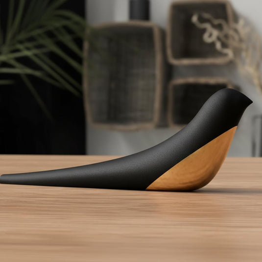 Set of 2 Minimalist House Bird Sculpture | Scandinavian Home Decor | 3D Printed — view 2