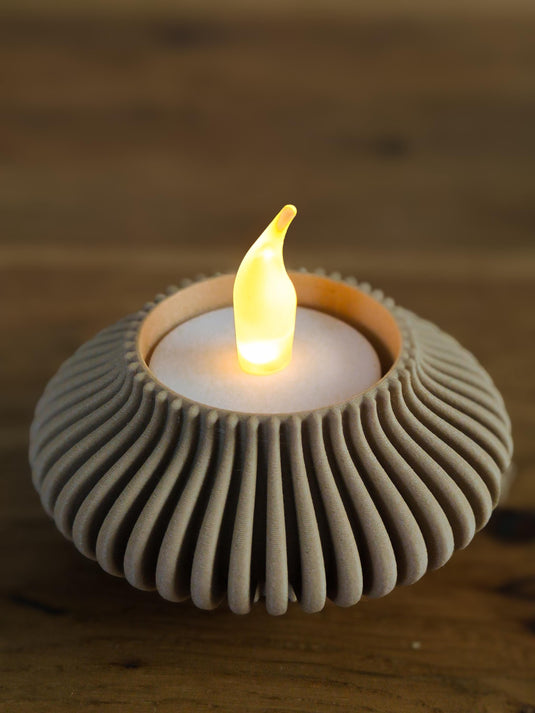 Set of 3 Japandi Modern Tealight Holders, Lantern Decor — view 2