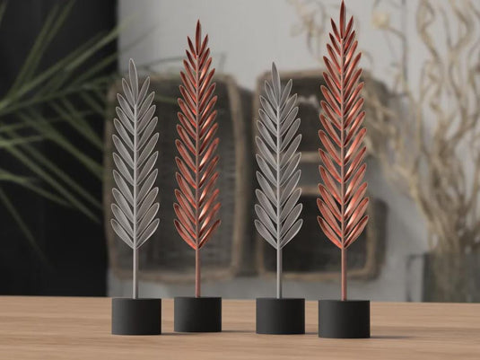Set of 2-Modern Feather Art Sculpture, Wall & Table Decor, Gift for new homeowners