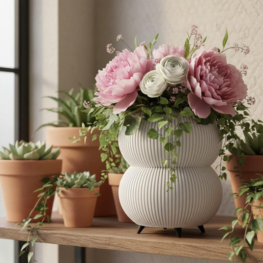Modern Planter with Legs | Indoor Plant Pot | Succulent & Houseplant Decor | Unique Housewarming Gift — view 4