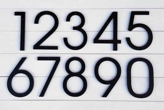 Custom 3D Printed House Numbers | Modern Black, Self Adhesive Or Screw ( with Floating option) — view 2
