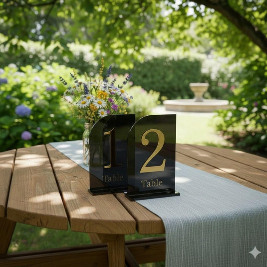 Custom Acrylic Wedding Table Numbers, Modern Event Decor, Sleek Party Signage — view 4