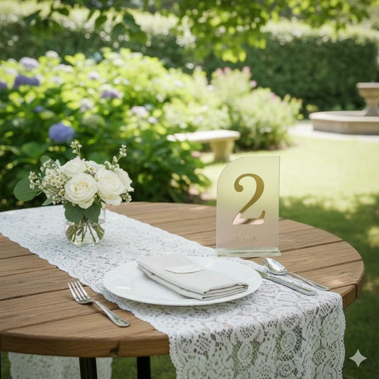Custom Acrylic Wedding Table Numbers, Modern Event Decor, Sleek Party Signage — view 5