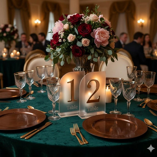Custom Acrylic Wedding Table Numbers, Modern Event Decor, Sleek Party Signage — view 3