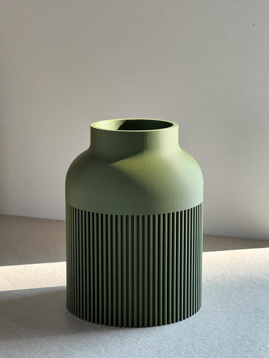 Japandi Vase - Bamboo Fluted